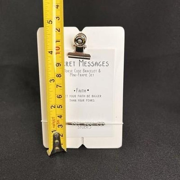 Blue Moon Studios Secret Messages Morse Code Bracelet & Mini-Frame Set Faith - Picture 8 of 8